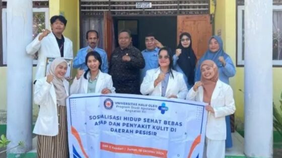 5 Mahasiswa PSPPA Pengabdian di SMP 11 Kendari, Sosialisasi Hidup Sehat dan Penyakit Kulit